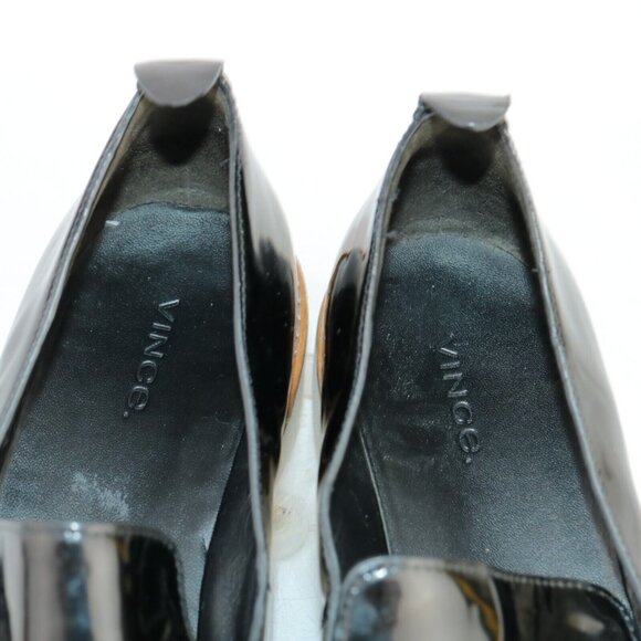 Vince Womens Sanders Loafer Size 8 Black Patent Sporty Platform Slip On Shoe - Picture 11 of 12